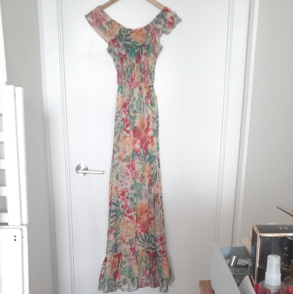 Vintage Tropical Print Floral Dress - Picture 8 of 10